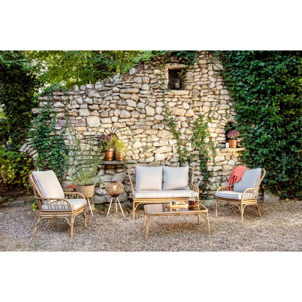 Salon De Jardin AGAPE En Aluminium - 1 Canapé, 1 Table Et 2 Fauteuils 4 Salon De Jardin AGAPE En Aluminium - 1 Canapé, 1 Table Et 2 Fauteuils – Image 2