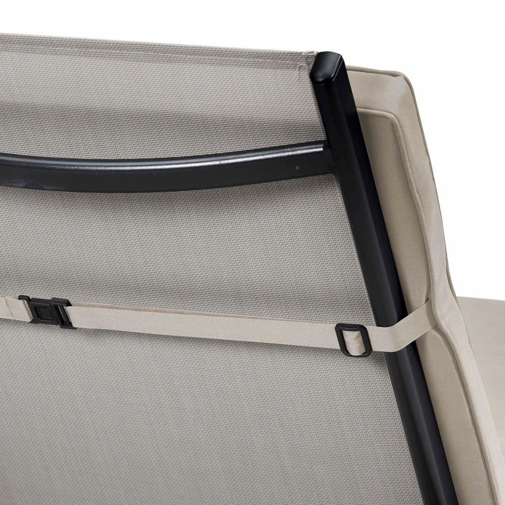 Lot De 2 Coussins Bain De Soleil Polyester Taupe 186x53x5 Cm 8 Lot De 2 Coussins Bain De Soleil Polyester Taupe 186x53x5 Cm – Image 6