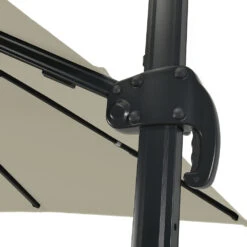 Parasol Déporté Led 3x4m Rectangle En Aluminium - Rotatif 360° - Taupe- Rome -VerdeLuxe 377b2fb2047ea23d