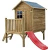 Maisonnette En Bois Avec Toboggan "tomek" -VerdeLuxe 623844ffb4d996.68750293
