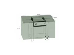 Housse De Protection Pour Barbecue Rectangulaire 130 X 70 X 100 Cm - Noir