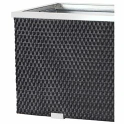 Jardinière En Résine Tressée Avec Cadre En Aluminium 98 X 25 X 34 Cm -VerdeLuxe 6345bd70059006.34617891