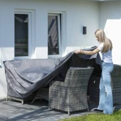 Madison Housse De Meubles D'extérieur 130 X 130 X 85 Cm Gris -VerdeLuxe 6364b90ec56733.49748488