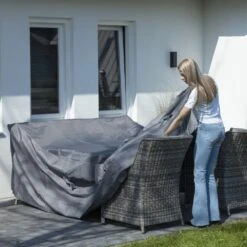 Madison Housse De Meubles D'extérieur 130 X 130 X 85 Cm Gris -VerdeLuxe 6364b90ec8da03.66452659