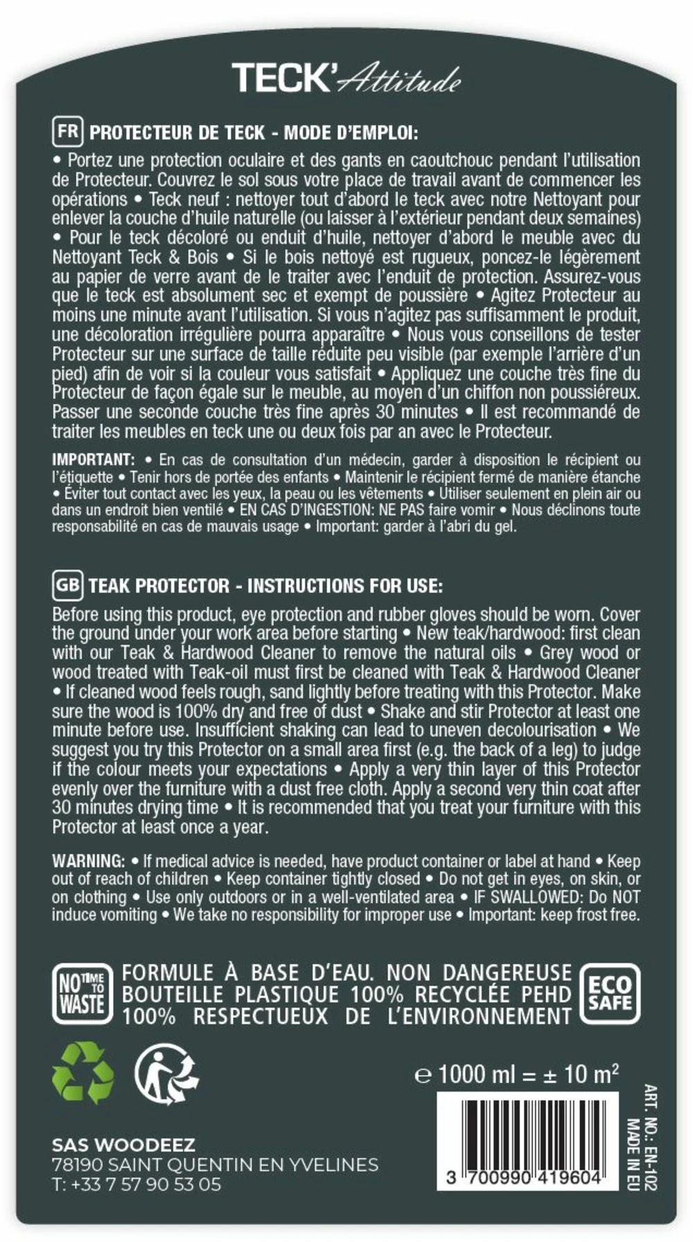 Saturateur Protecteur Pour Teck Naturel 1 L 4 Saturateur Protecteur Pour Teck Naturel 1 L – Image 2