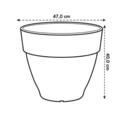 Elho Pot De Fleurs Rond Vibia Campana - ø 47 X H.40 Cm - Blanc -VerdeLuxe 63f55e980dba48.78024312