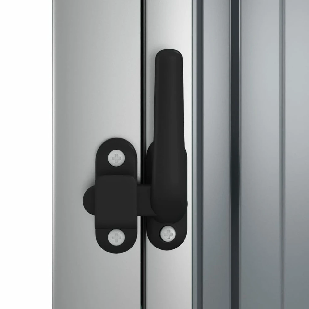 VIDAXL Abri à Outils De Jardin Gris 88x89x161 Cm Acier Galvanisé 8 VIDAXL Abri à Outils De Jardin Gris 88x89x161 Cm Acier Galvanisé – Image 6