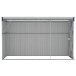 VIDAXL Abri De Jardin Mural Anthracite 118x288x178 Cm Acier 13 VIDAXL Abri De Jardin Mural Anthracite 118x288x178 Cm Acier -VerdeLuxe 641f4382290632.37544513