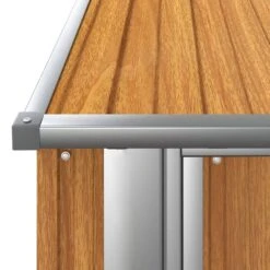 VIDAXL Abri De Jardin Marron 180,5x97x209,5 Cm Acier Galvanisé -VerdeLuxe 641f43893fec29.81966906