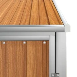 VIDAXL Abri à Outils De Jardin Marron 88x89x161 Cm Acier Galvanisé -VerdeLuxe 641f43c639ac68.68864914