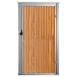 VIDAXL Abri à Outils De Jardin Marron 88x89x161 Cm Acier Galvanisé -VerdeLuxe 641f43c6459a14.51906225