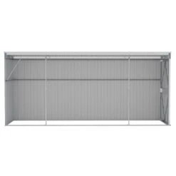 VIDAXL Abri De Jardin Mural Gris 118x382x178 Cm Acier Galvanisé -VerdeLuxe 641f43f0dc27c7.29691769