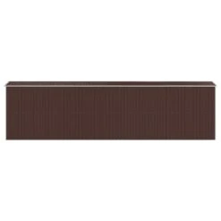 VIDAXL Abri De Jardin Marron Foncé 192x772x223 Cm Acier Galvanisé -VerdeLuxe 641f43fd84b185.20063115