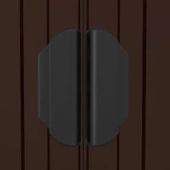 VIDAXL Abri De Jardin Marron Foncé 192x772x223 Cm Acier Galvanisé -VerdeLuxe 641f43fd92a557.96261506