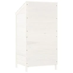VIDAXL Remise De Jardin Blanc 55x52x112 Cm Bois De Sapin Solide -VerdeLuxe 64232f893021e4.18545082