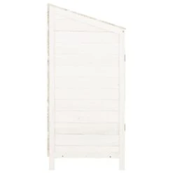 VIDAXL Remise De Jardin Blanc 55x52x112 Cm Bois De Sapin Solide -VerdeLuxe 64232f893b2ab0.77375072
