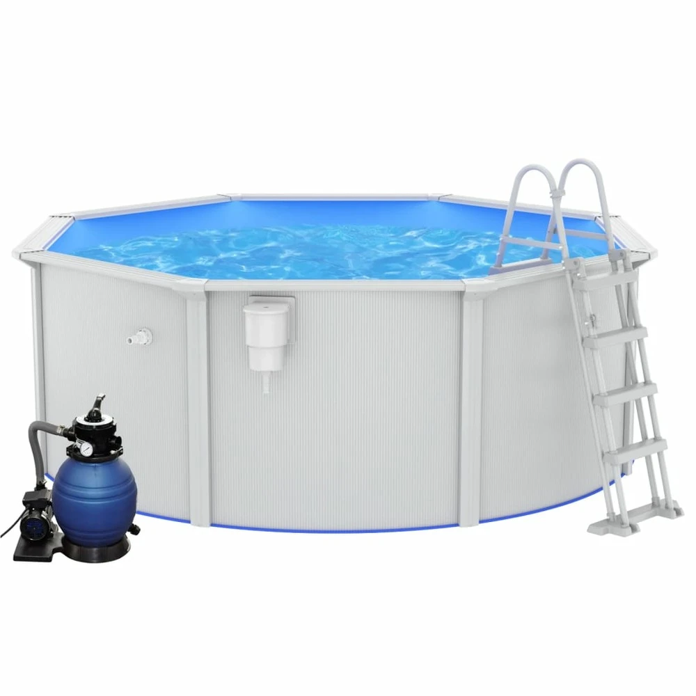 VIDAXL Piscine Avec Pompe Filtrante à Sable Et échelle 360x120 Cm 3 VIDAXL Piscine Avec Pompe Filtrante à Sable Et échelle 360x120 Cm
