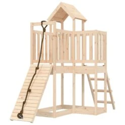 VIDAXL Maisonnette De Jeu Avec Mur D'escalade Bois Massif De Pin -VerdeLuxe 6426d6b85d8e72.96114086