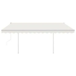VIDAXL Auvent Automatique Rétractable Avec Poteaux 4,5x3,5 M Crème 12 VIDAXL Auvent Automatique Rétractable Avec Poteaux 4,5x3,5 M Crème -VerdeLuxe 6426dd9e3c7d99.07692663