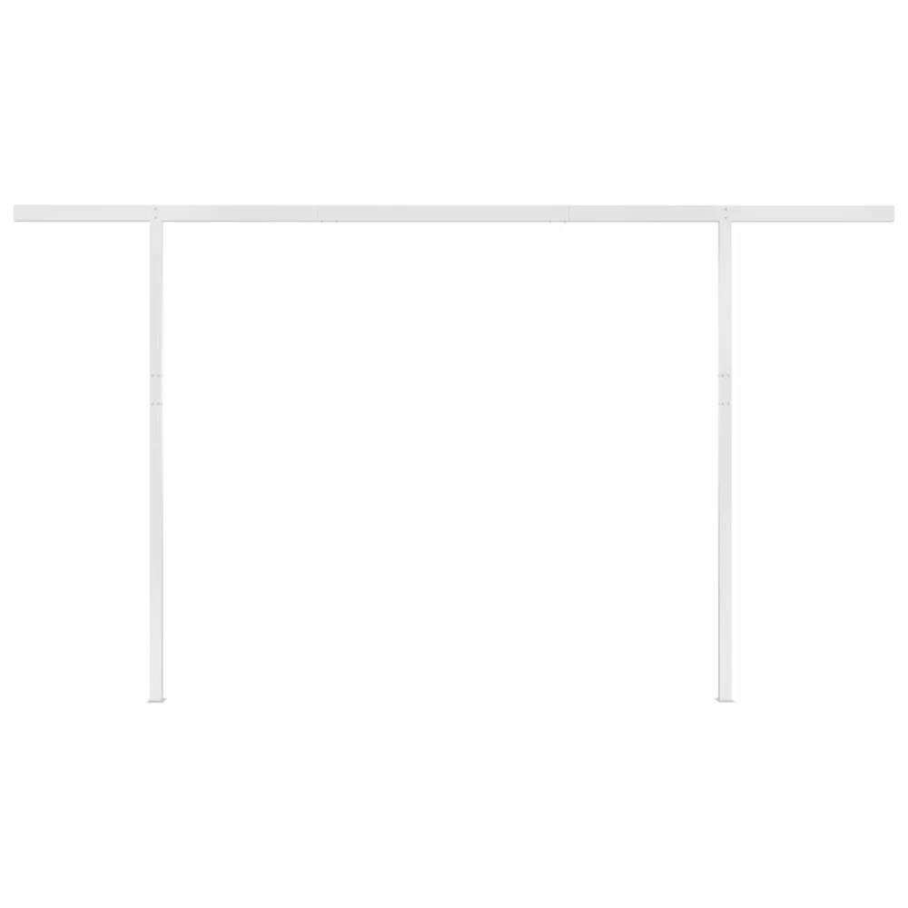 VIDAXL Auvent Automatique Rétractable Avec Poteaux 4,5x3,5 M Crème 9 VIDAXL Auvent Automatique Rétractable Avec Poteaux 4,5x3,5 M Crème – Image 7