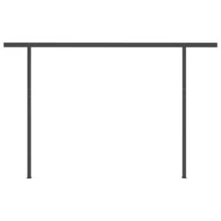 VIDAXL Auvent Automatique Et Capteur De Vent Led 4,5x3,5 M Anthracite -VerdeLuxe 6426ddb325b331.22897235