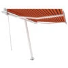 VIDAXL Auvent Automatique Capteur De Vent/led 300x250 Cm Orange/marron -VerdeLuxe 6426ddbb71e117.28958456