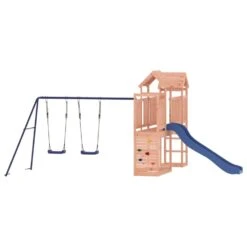 VIDAXL Maisonnette De Jeu Toboggan Et Balançoires Bois Massif Douglas -VerdeLuxe 643029d4ae0f48.04889523
