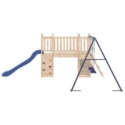 VIDAXL Maisonnette De Jeu Et Toboggan échelle Balançoires Bois De Pin -VerdeLuxe 64302aa911e6a9.29117422