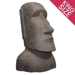 Statue Jardin Moaï (grand Format) - Gris Anthracite 150 Cm