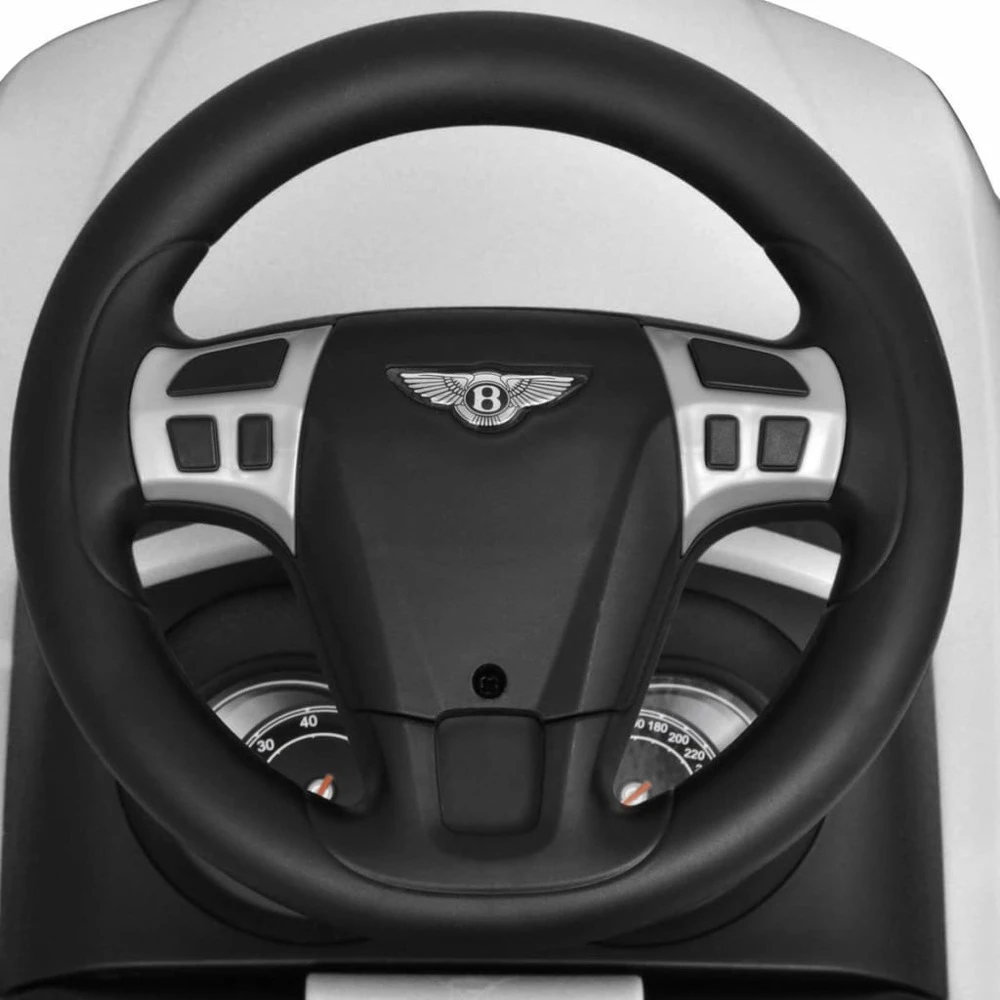 VIDAXL Voiture à Pousser Par Pied Pour Enfants Bentley Blanc 9 VIDAXL Voiture à Pousser Par Pied Pour Enfants Bentley Blanc – Image 7