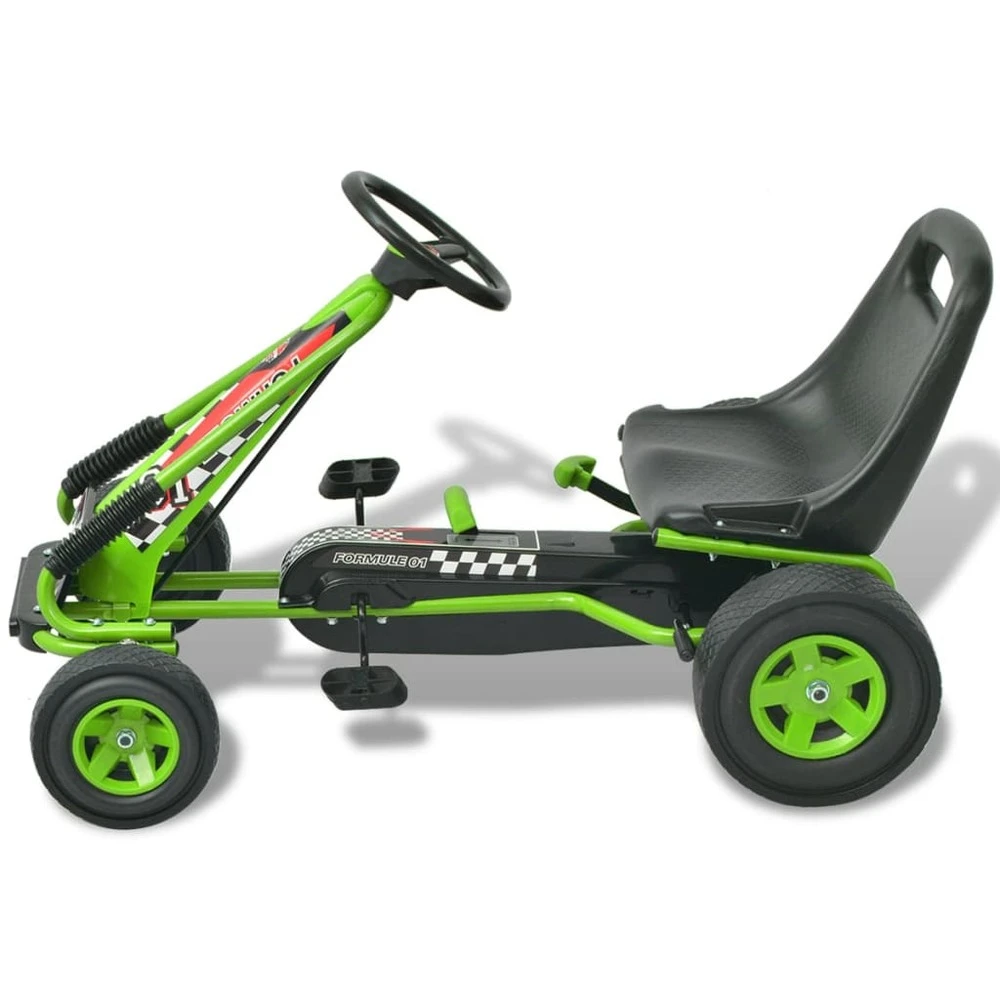 VIDAXL Kart à Pédale Avec Siège Ajustable Vert 4 VIDAXL Kart à Pédale Avec Siège Ajustable Vert – Image 2