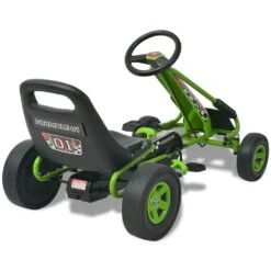 VIDAXL Kart à Pédale Avec Siège Ajustable Vert 11 VIDAXL Kart à Pédale Avec Siège Ajustable Vert -VerdeLuxe 643881a897a2c6.42745756