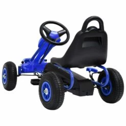 VIDAXL Kart à Pédales Avec Pneus Bleu -VerdeLuxe 643881af369264.59896871