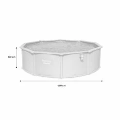 Piscine En Acier Hors Sol Hydrium Torrens . Ronde ø460 Cm. Blanche Avec Filtre à Sable. Tapis De Sol. Bâche Et échelle -VerdeLuxe 6446747bbc3df4.44584658