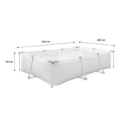 Piscine Tubulaire Tanzanite Grise. Piscine Rectangulaire 3x2m Avec Pompe De Filtration Piscine Hors Sol Armature Acier -VerdeLuxe 644674921c45f2.53789879