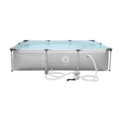 Piscine Tubulaire Tanzanite Grise. Piscine Rectangulaire 3x2m Avec Pompe De Filtration Piscine Hors Sol Armature Acier -VerdeLuxe 644674922003c1.37900311