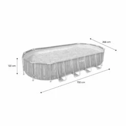 Kit Piscine Géante Complet Bestway – Spinelle – Piscine Ovale Tubulaire 7x3 M Motif Aspect Bois. Pompe De Filtration. Échelle. Bâche -VerdeLuxe 6446749413e4e7.06792262