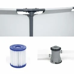 Piscine Tubulaire Bestway - Opalite Blanche - Piscine Ronde ø3.6m Avec Pompe -VerdeLuxe 644674a30432a8.77844423