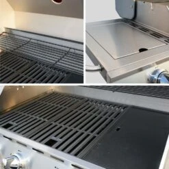 Barbecue Gaz Inox 17kw - Richelieu Inox - Barbecue 5 Brûleurs Dont 1 Feu Latéral. Côté Grill Et Côté Plancha -VerdeLuxe 64467a353a6c95.15338736