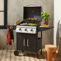 Barbecue Gaz - Athos - Barbecue 4 Brûleurs Dont 1 Feu Latéral Noir. Grilles En Fonte 12 Barbecue Gaz - Athos - Barbecue 4 Brûleurs Dont 1 Feu Latéral Noir. Grilles En Fonte -VerdeLuxe 64467a38eb1c04.46818745