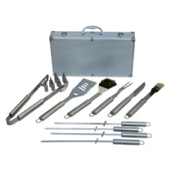 Barbecue Charbon De Bois Georges + Mallette D'ustensiles 18 Accessoires -VerdeLuxe 64467a65610891.64006487