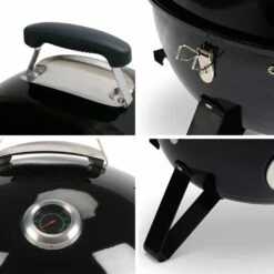 Barbecue Fumoir Au Charbon De Bois ø44cm – Jacques – Smoker Premium Avec Aérateurs. Fumoir. Gril. Boite De Fumage. Noir -VerdeLuxe 64467a772c8f22.99817298