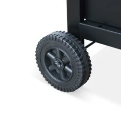 Desserte Pour Plancha Au Gaz - Chariot Porthos 3 Brûleurs - Chariot Barbecue Noir. Cuisine Extérieure. Roulettes -VerdeLuxe 64467b2dc34d45.32230856