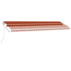 VIDAXL Auvent Automatique Capteur De Vent Led 600x300 Cm Orange Marron 12 VIDAXL Auvent Automatique Capteur De Vent Led 600x300 Cm Orange Marron -VerdeLuxe 64515c61357d15.65039567