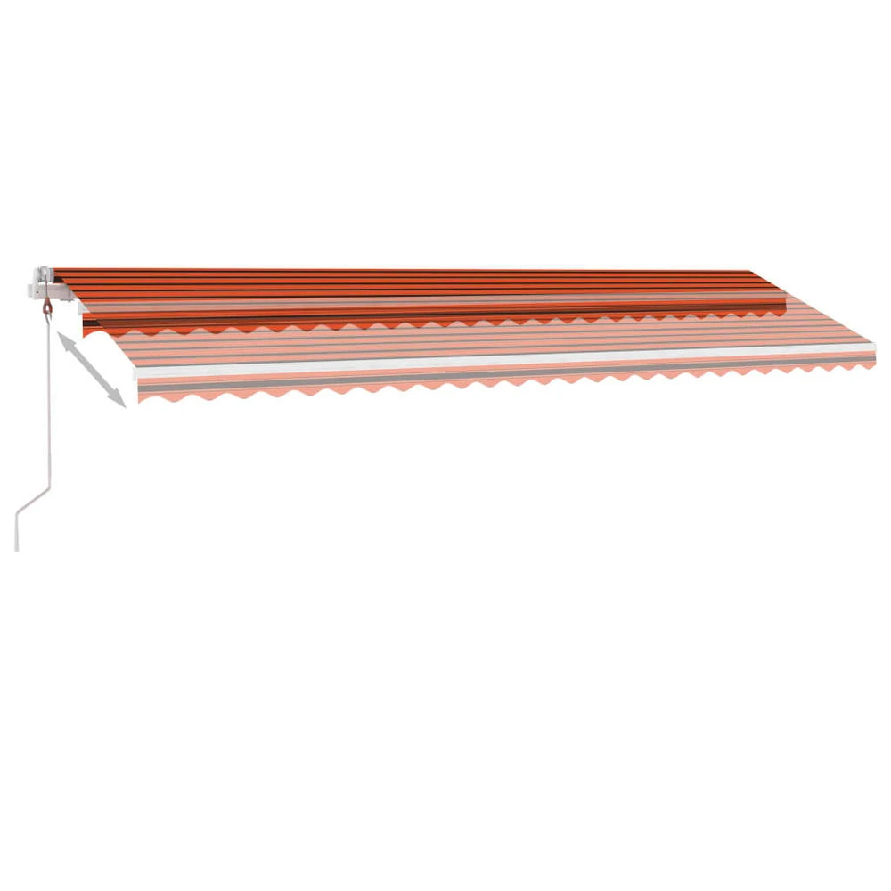 VIDAXL Auvent Automatique Capteur De Vent Led 600x300 Cm Orange Marron 6 VIDAXL Auvent Automatique Capteur De Vent Led 600x300 Cm Orange Marron – Image 4