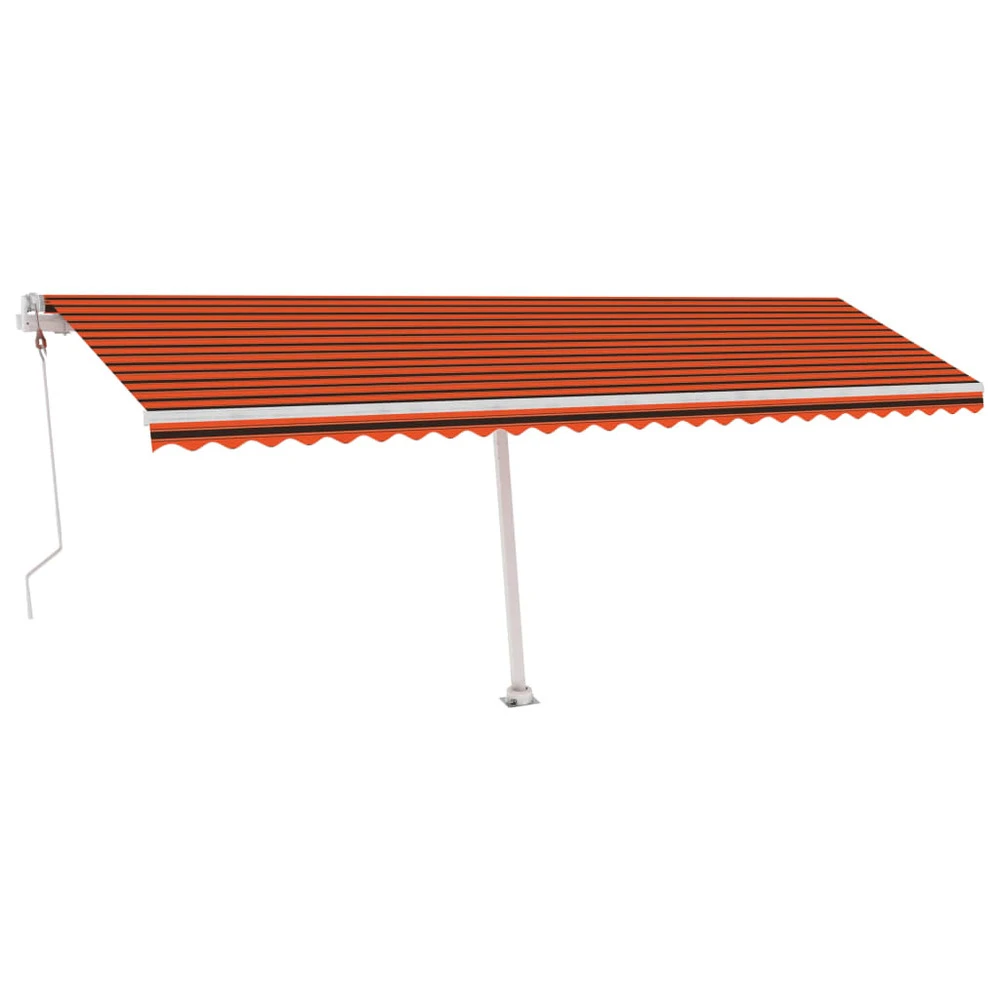 VIDAXL Auvent Automatique Capteur De Vent Led 600x300 Cm Orange Marron 3 VIDAXL Auvent Automatique Capteur De Vent Led 600x300 Cm Orange Marron