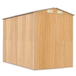 VIDAXL Abri De Jardin Marron Clair 192x274x223 Cm Acier Galvanisé -VerdeLuxe 645583cbb9e9d5.95990078