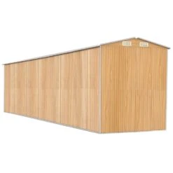 VIDAXL Abri De Jardin Marron Clair 192x855x223 Cm Acier Galvanisé -VerdeLuxe 645583d4da9623.80353174