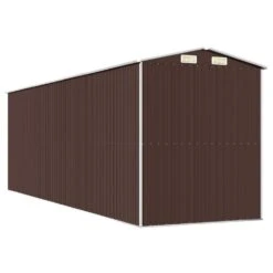 VIDAXL Abri De Jardin Marron Foncé 192x606x223 Cm Acier Galvanisé 14 VIDAXL Abri De Jardin Marron Foncé 192x606x223 Cm Acier Galvanisé -VerdeLuxe 645584204442f1.29804223