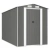 VIDAXL Abri De Jardin Gris Clair 192x357x223 Cm Acier Galvanisé